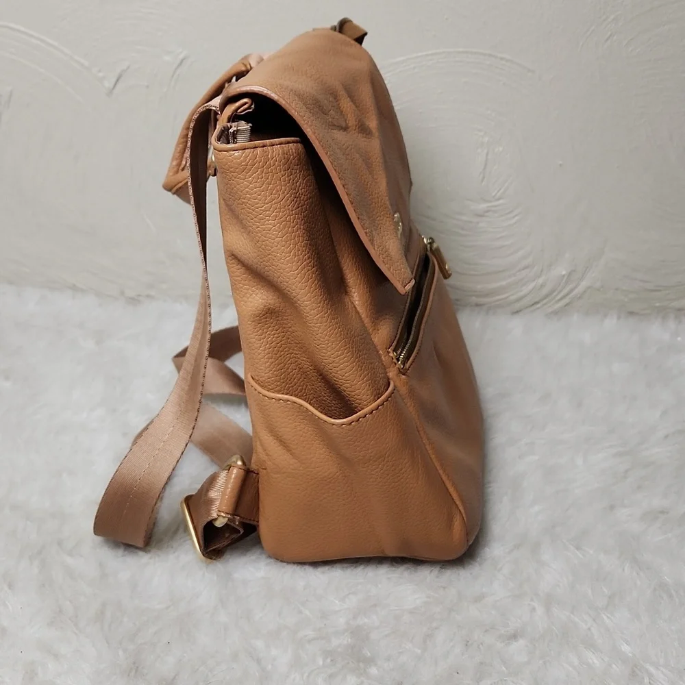 Freshly Picked Mini Classic Diaper Bag Backpack - Vegan Leather - Tan